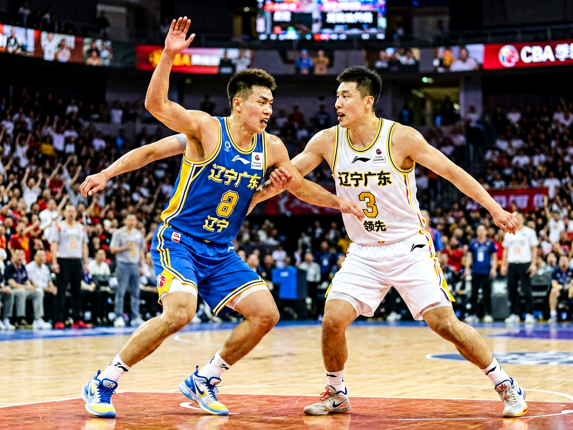 CBA季后赛辽宁广东大战球员激烈对抗瞬间